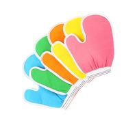 Healeved 5pcs Bath Gloves Exfoliating Mitts for Shower Spa Body Scrub with Deep Cleansing Texture Random Colors Suitable for Men and Women Skin Renewal and Foam Boosting Random Color