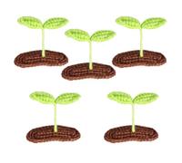 Healeved 5pcs Bean Sprout Hair Clips Hand-knitted Yarn Mini Hairpins Portable and Cute Hair Accessories and Women Suitable for Parties and Festivals