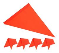 Healeved 5pcs Bike Safety Flags for Trailer and Scooter High Visibility Orange Triangular Caution Flags without Pole, Bicycle Accessories for Enhanced Riding Safety