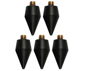 Healeved 5pcs Black Crystal Art Pen Wax Tips Refill Set, Double-ended Rhinestone Picker Tool for Nail Art, Precise Dotting Pen Accessory Suitable for DIY Nail Decoration