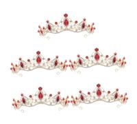 Healeved 5pcs Bridal Headband Baroque Rhinestone Tiara Crown for Women Elegant Hair Accessory for Weddings Birthdays and Parties Stunning Decoration for Brides and Girls