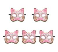 Healeved 5pcs Cat Shape for Pink Halloween Costume Accessory for Parties Cosplay and Celebrations Eye Catching Cat Design for Birthdays and Masquerade Events