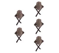 Healeved 5pcs Classic Plaid Deerstalker Hat with Adjustable Ear Flaps and Double Brim Design, Cloth Detective Costume Accessory for Adults and Youth, for Detective Role Play and Everyday