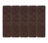 Healeved 5Pcs Coffee Brown Non-Slip Stair Carpet Treads for Wooden Steps, Self-Adhesive Indoor Stair Runner Rug with Embossed Diamond Pattern, Anti-Skid Staircase Step Mats for Home Use