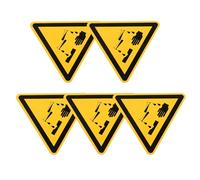 Healeved 5pcs Corrosive Warning Signs 4x4in Waterproof Chemical Safety Labels with Instant Recognition for Industrial Warehouse Use on Metal Plastic Wood and Glass Equipment
