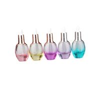 Healeved 5pcs Essence Dropper Bottles Orange Dark Light and Essential Oil Empty Containers for and Liquid Subpackaging