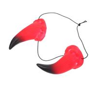 Healeved 5pcs Fake Horns Headband Demon Halloween Horns Devil Headpiece Halloween Devil Costume Party Cosplay Accessory Headpiece Hair Red