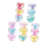 Healeved 5pcs Girls Hair Clip Heart Quicksand Barrettes for Years Stylish Decorative Accessories for Birthday Party
