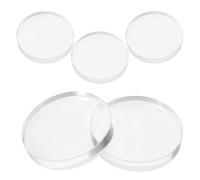 Healeved 5pcs Glass Pattern Weights for Fabric Sewing, Flat Design for Stable Results, for Embroidery and Sample Cutting, Sturdy Glass Material for Precise Fabric Cutting