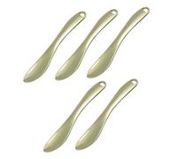 Healeved 5pcs Gold Cosmetic Scoops and Eye Cream Spatulas Small Skincare Tools for Precise Lotion and Face Mask Application Suitable for Travel and Daily Beauty Use