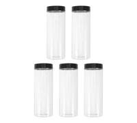 Healeved 5pcs Golf Ball Tube with Cap - Transparent Plastic Golf Balls Container - Clear Round Cylinder Storage Cases for Home Outdoor Sports Course Use 2 Inch