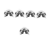 Healeved 5pcs Gothic Butterfly Headband Lightweight Plastic Hair Accessories for Women Halloween Costume Party Cosplay Vintage Style