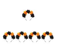 Healeved 5pcs Gothic Flower Headband for Halloween Cosplay Accessory with Spider Detail for Day Dead Parties and Festivals Comfortable and Attractive Hairband for Women
