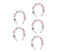 Healeved 5pcs Gothic Ghost Pumpkin Knot Headbands for Halloween Party Rhinestones Pearls Embellished Wide Knot Hair Bands Spooky Costume Accessories