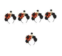 Healeved 5pcs Halloween Headpiece Spooky Pumpkin Cosplay Hair Hoop Party Hairband Accessory for Women Boy Girl Performance Prop
