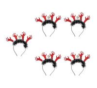 Healeved 5pcs Halloween Skeleton Hand Hairband Horrible Headband for Party Cosplay Prop Scary Headpiece