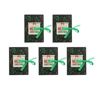 Healeved 5pcs Leaf-colored Book-style Paper Candy Boxes for Christmas Giving and Souvenir Storage with Creative Adorable Design, for Exchange and Holiday Celebrations