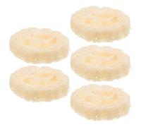 Healeved 5pcs Loofah Cuts Soap Tray Natural Soap Holder Simple and Natural Shape Creative Design Easy to Dry and Decoration