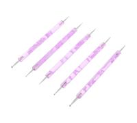 Healeved 5pcs Manicure Set Nail Art Design Tool Double Ended Dotting Tool for Crafts Gel Nail Accessories Pointing Pens
