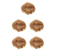 Healeved 5pcs Men's Short Fluffy Hair Wig for Daily Wear and Festive Parties, Lightweight High-temperature Fibre Synthetic Blonde Hair Piece with Realistic and Stylish Texture