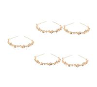 Healeved 5pcs Metal Headband for Wedding Guests Sparkling Hair Accessory for Brides and Flower Girls Elegant Rhinestone Headdress for Parties and Celebrations