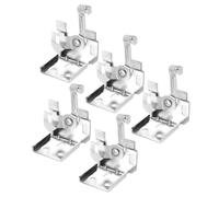 Healeved 5pcs Metal Window Shade Brackets for Roman Shades and Honeycomb Blinds, Silver Cordless Blind Holder Bracket with Sleek Minimalist Design, Prevents Movement and Ensures Hardware