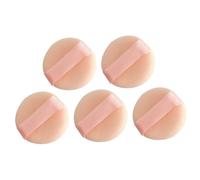 Healeved 5pcs Mini Powder Puff Makeup Sponges Reusable Facial Cosmetic Applicators Soft Velour for Foundation Concealer Blush and Highlighter Use