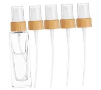 Healeved 5pcs Perfume Atomiser Replacement Nozzles for Spray Bottles Fine Mist Dispenser Head Bamboo Cap Leakproof for Essential Oil Perfume Cosmetics