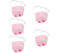 Healeved 5pcs Pig Nose Costume Accessory Compact Plush Animal Prop for Cosplay Halloween Parties and Themed Events Soft Durable and Adorable Cartoon Design