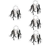 Healeved 5pcs Plume Tassel Headband for Girls Retro Decorative Hair Accessory Flowing Tassels Bohemian Style Headdress for Festivals and Special Occasions