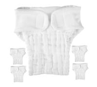 Healeved 5pcs Reusable and Washable Cotton Nappy Inserts for Baby, Soft and Absorbent Cloth Diaper Liners, Easy to Clean and Prevents Diaper Irritation, Suitable for Traveling at Home