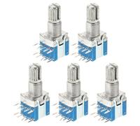 Healeved 5pcs Rotary Encoder Switch with Handle for Electronic Devices and Circuits, Iron Material, Easy Installation, Reliable Code for Home and Industrial Settings