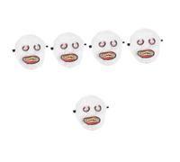 Healeved 5pcs Scary Face Halloween Mask White Demon Cosplay Scary Mask for Haunted House Prop Halloween Party Horror for Costume and Dance
