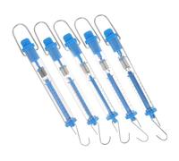 Healeved 5pcs Science Spring Scale Labeled Spring Scales for Experiments Transparent Tube Design Accurate Measurement Grams for Classroom Laboratory Use