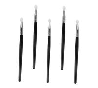 Healeved 5Pcs Silicone Lip Brush Lipstick Applicator Makeup Tools Black Long Handle Portable Skin-friendly Brushes for Precise Lip and Eye Shadow Application
