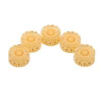 Healeved 5pcs Spline Plastic Volume Knob Hat for Electric Guitar Accessories Rotary Guitar Pot Knobs Replacement Parts Dome Top Design