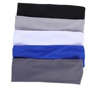 Healeved 5pcs Sports Headbands Elastic Sweatbands for Boys Breathable Quick-dry Athletic Hairbands for Soccer Basketball Running Fitness Skin-friendly Comfortable Fit