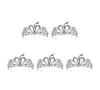 Healeved 5pcs Vintage Egyptian Snake Crown Headband for Bride with Rhinestone Alloy and Plastic Materials, Lightweight Comfortable Wear, for Wedding and New Year Party Accessories
