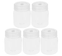 Healeved 5pcs Wide Mouth Tissue Culture Bottle Plastic Chemical Storage Bottles for Laboratory Use Reusable Sealed Liquid Container for Sample Collection