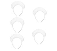 Healeved 5pcs Women Headband Hairband for Festivals and Cosplay Elegant Maid Headband Ruffled Edges for Parties and Role Play Versatile Accessory for Costume Events