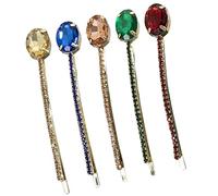 Healeved 5pcs Women's Rhinestone Crystal Hairpins u Shaped Hair Pins for Wedding