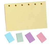 Healeved 6 Hole Punch A7 Colored Lined Loose Leaf Refills 250 Sheets, Binder Paper Index Dividers for Refillable Planner and Daily Organizer