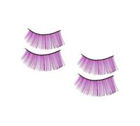 Healeved 6 Pairs Halloween Eyelashes Fake Shining Curly Art for Makeup Performance Individual Wispy Soft