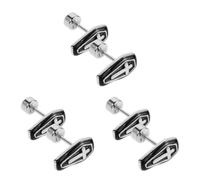 Healeved 6 Pcs Black Gothic Cross Ear Earrings for Men and Women, Copper and Titanium Steel Needle with Mirror Finish, Comfortable No Piercing Design, for Halloween Party Alternative