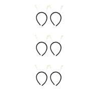 Healeved 6 Pcs Funny Headband Glow the Dark Antenna Design Lightweight Plastic Headband Comfortable Fit for Halloween and Themed Events Unique Outer Space Costume Accessory