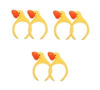 Healeved 6 pcs Goose Animal Headband Cute Lightweight Plastic Fabric Hair Hoop for Women Halloween Party Cosplay Costume Accessory