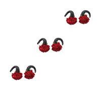 Healeved 6 pcs Halloween Rose Horn Hair Clips for Realistic Simulation Hairpin Accessories for Costume Party Comfortable Material for Halloween Cosplay Dancing Events