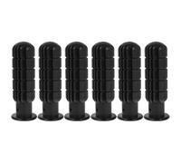 Healeved 6 Pcs Plastic Foosball Handles Table Soccer Parts Replacement 8 Mm Grips Black Pvc Easy to Use Reduces Hand Fatigue for Home and Office Foosball Tables