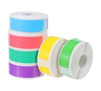 Healeved 6 Rolls Printable Adhesive Label Paper for Mini Printers Removable Blank Stickers Per Roll Multi-Color Packing Tags for Office Warehouse and Classroom Organizing