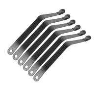 Healeved 6 Sets Adjustable Steel Book Stand Clips Non-Slip Music Book Page Holders with Secure Page Holding and Wooden Reading Racks